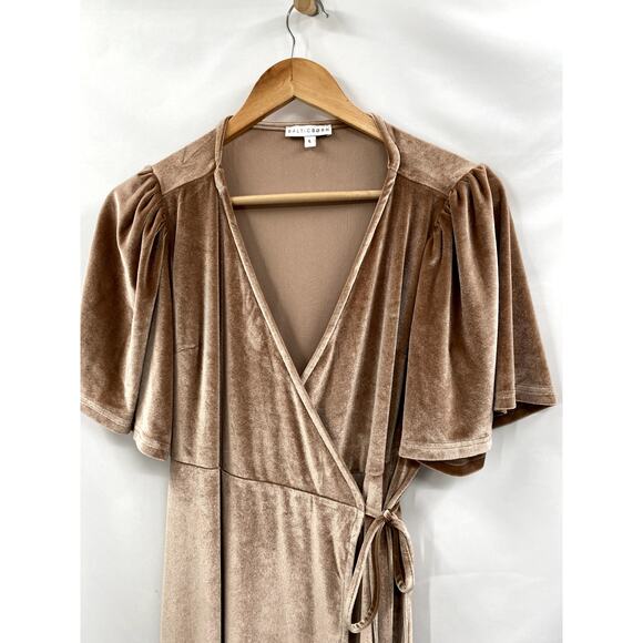 Baltic Born Champagne Velvet wrap maxi Dress - Picture 3 of 8